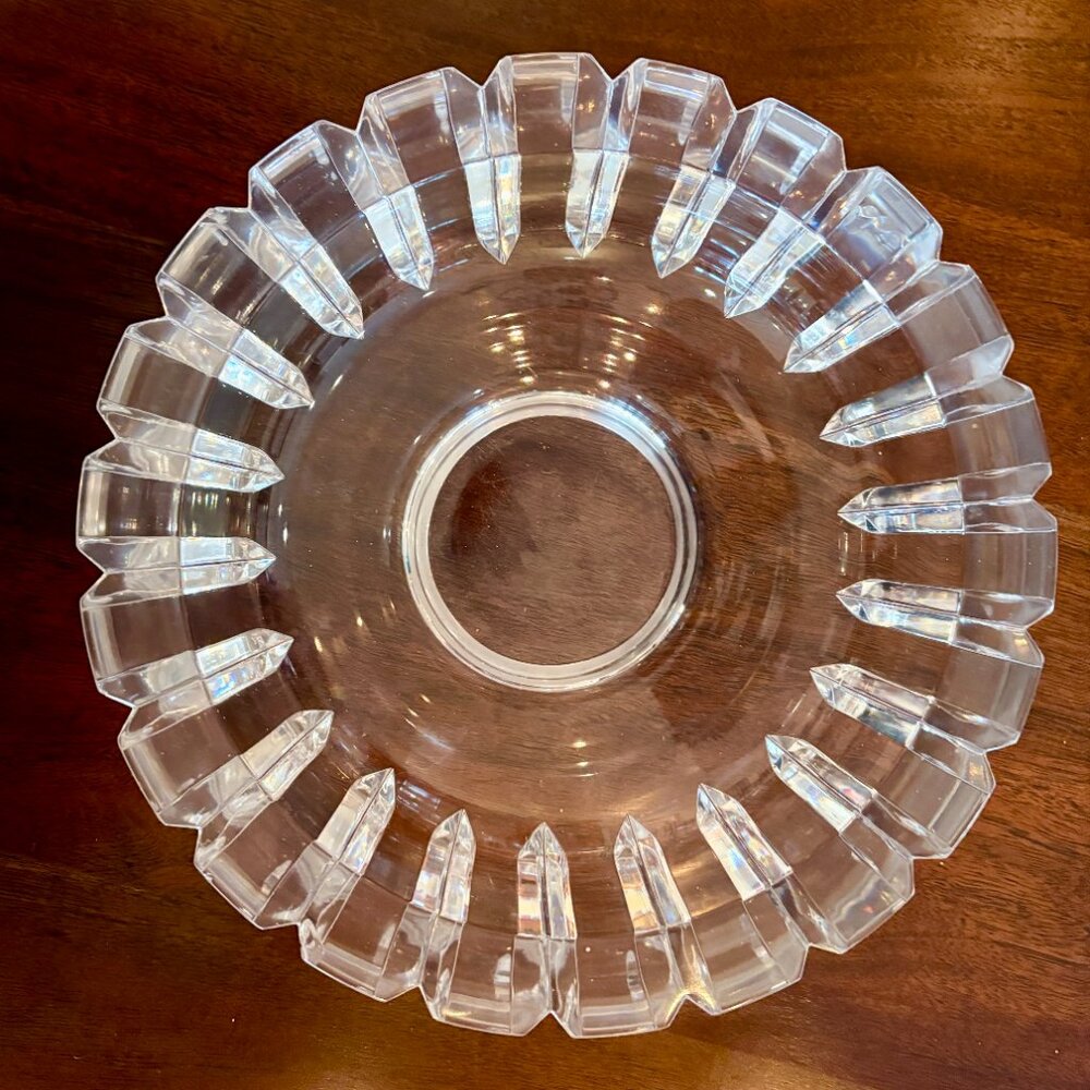 Vintage Orrefors Crystal Bowl, Signed, Dated 1952, 10"